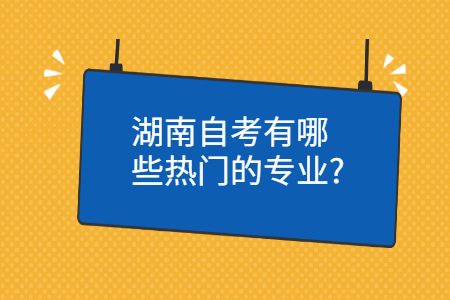 湖南自考報考專業(yè)